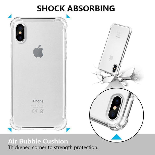 Iphone X Case, Crystal Transparent Slim Anti Slip Full-Body Protective Phone Case Cover for Iphone X